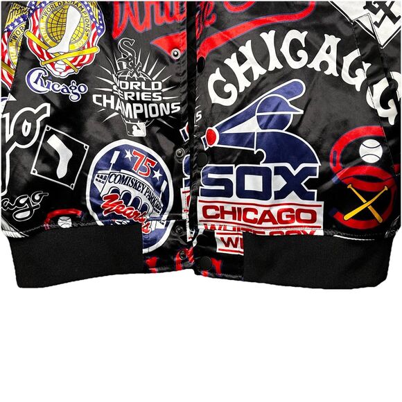 Pro Standard Chicago White Sox Jacket Men Sz XL Black Red White Blue - Picture 14 of 15
